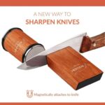 Megnatically attatched Best Rolling Knife Sharpener